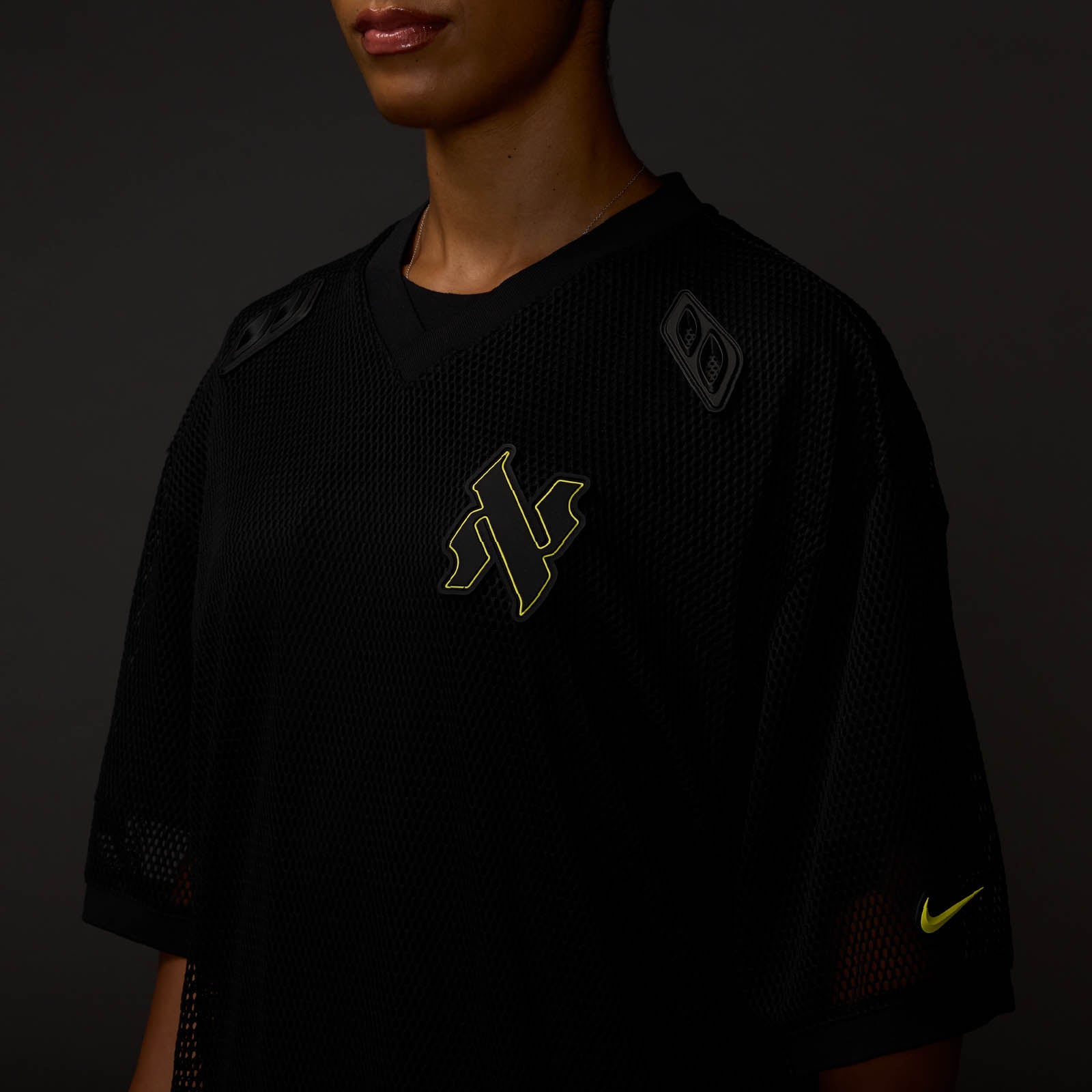 Black Mesh Short Sleeve