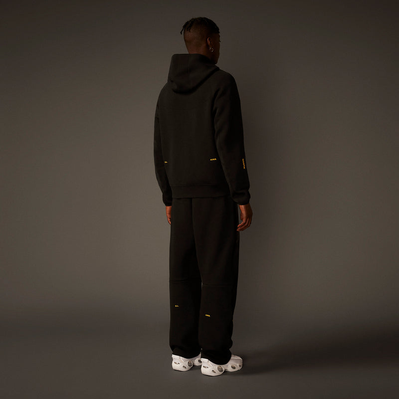 Fleece Hoodie Top - Black main image 1